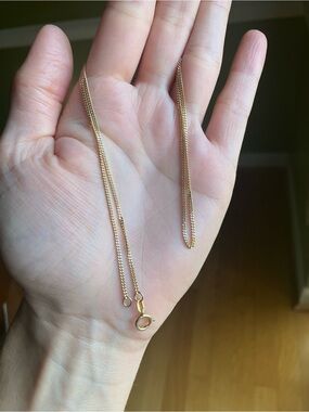 Delicate 14k Italian Gold Curb Chain Necklace